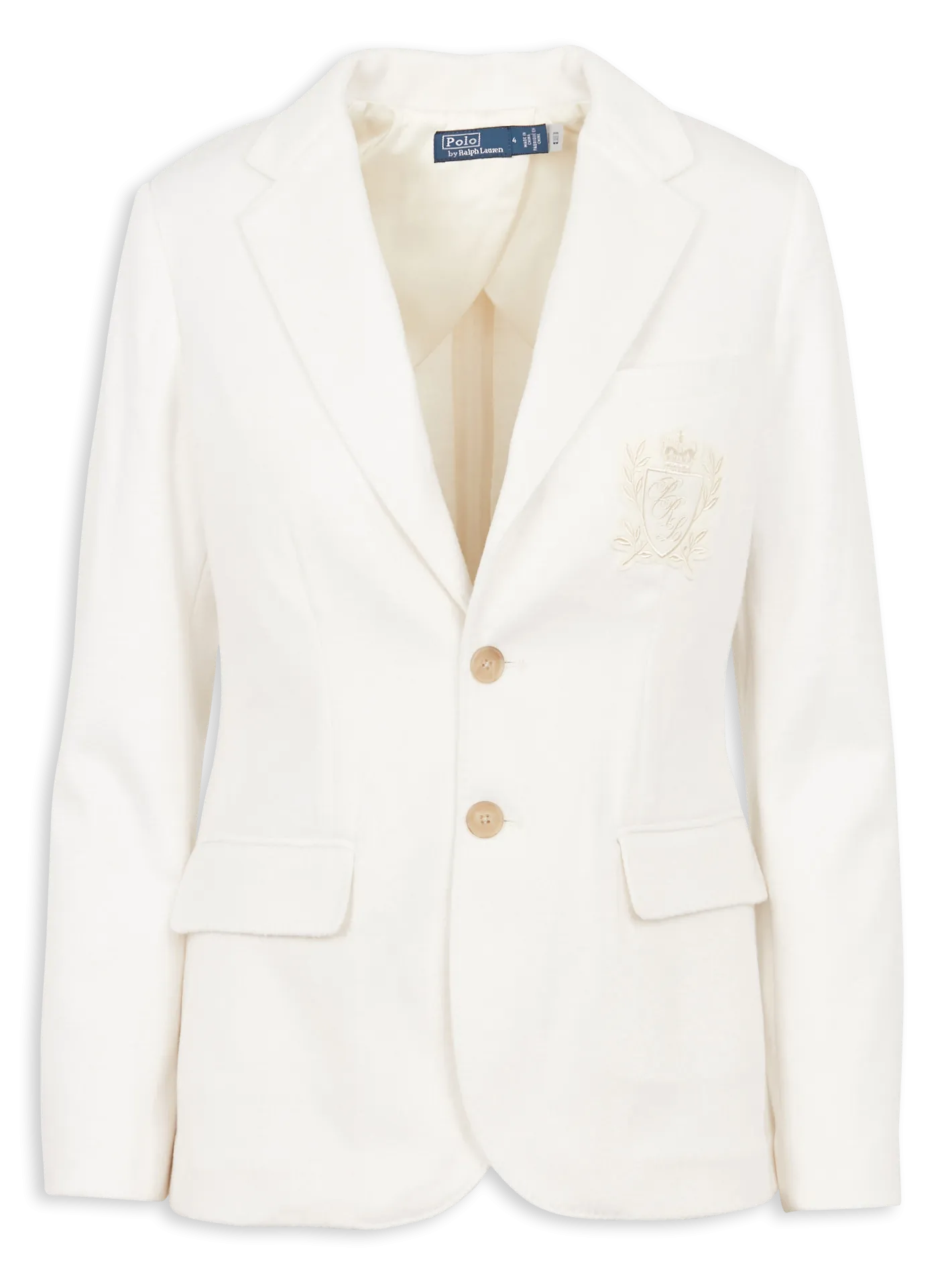  POLO RALPH LAUREN   Giacca blazer con logo ricamato | Beige