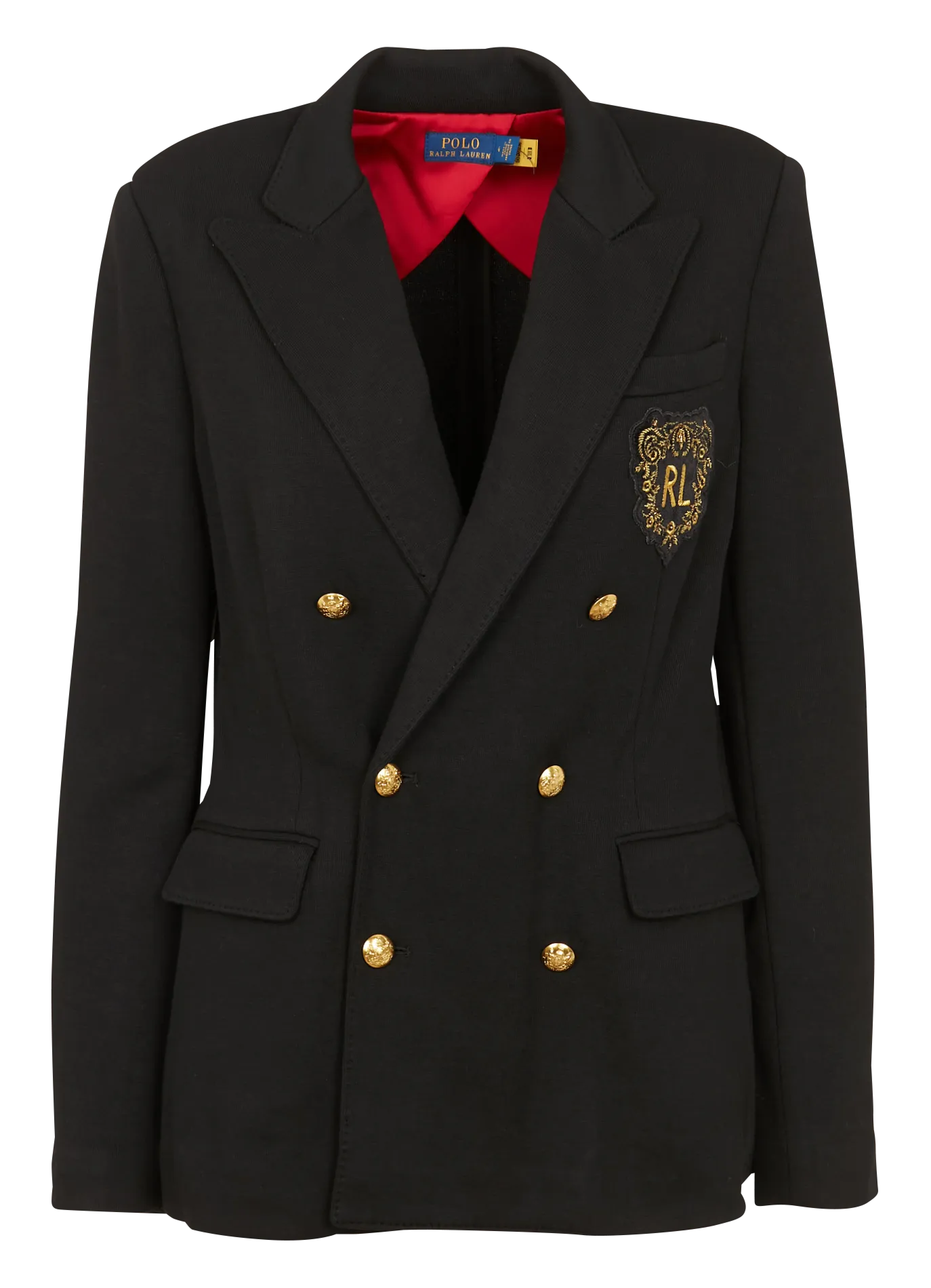  POLO RALPH LAUREN   Giacca con revers sciancrata | Nero