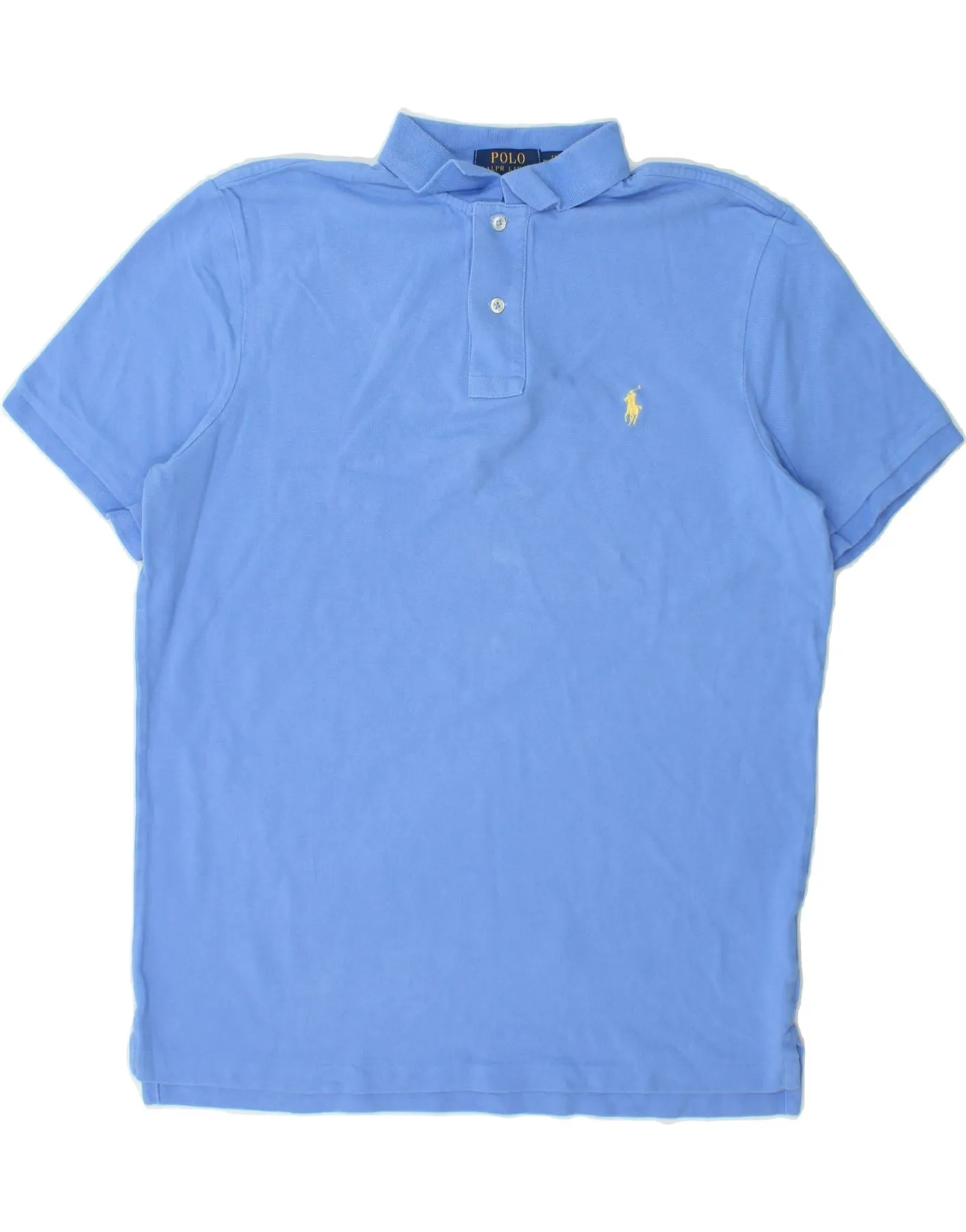 POLO RALPH LAUREN Mens Classic Fit Polo Shirt Medium Blue Cotton
