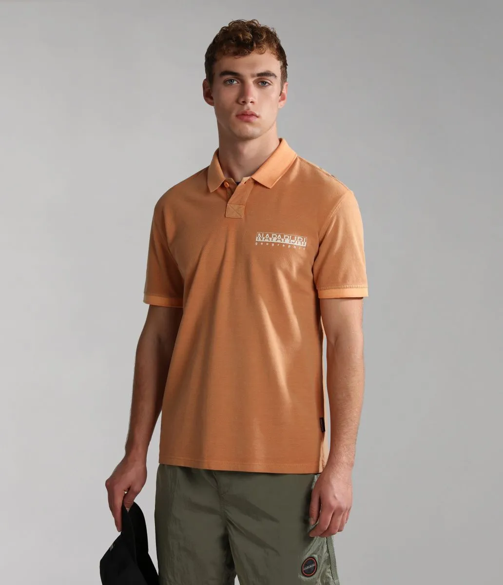 POLO Uomo NAPAPIJRI E-MERIBE NP0A4H12 A57 ORANGE MOCK