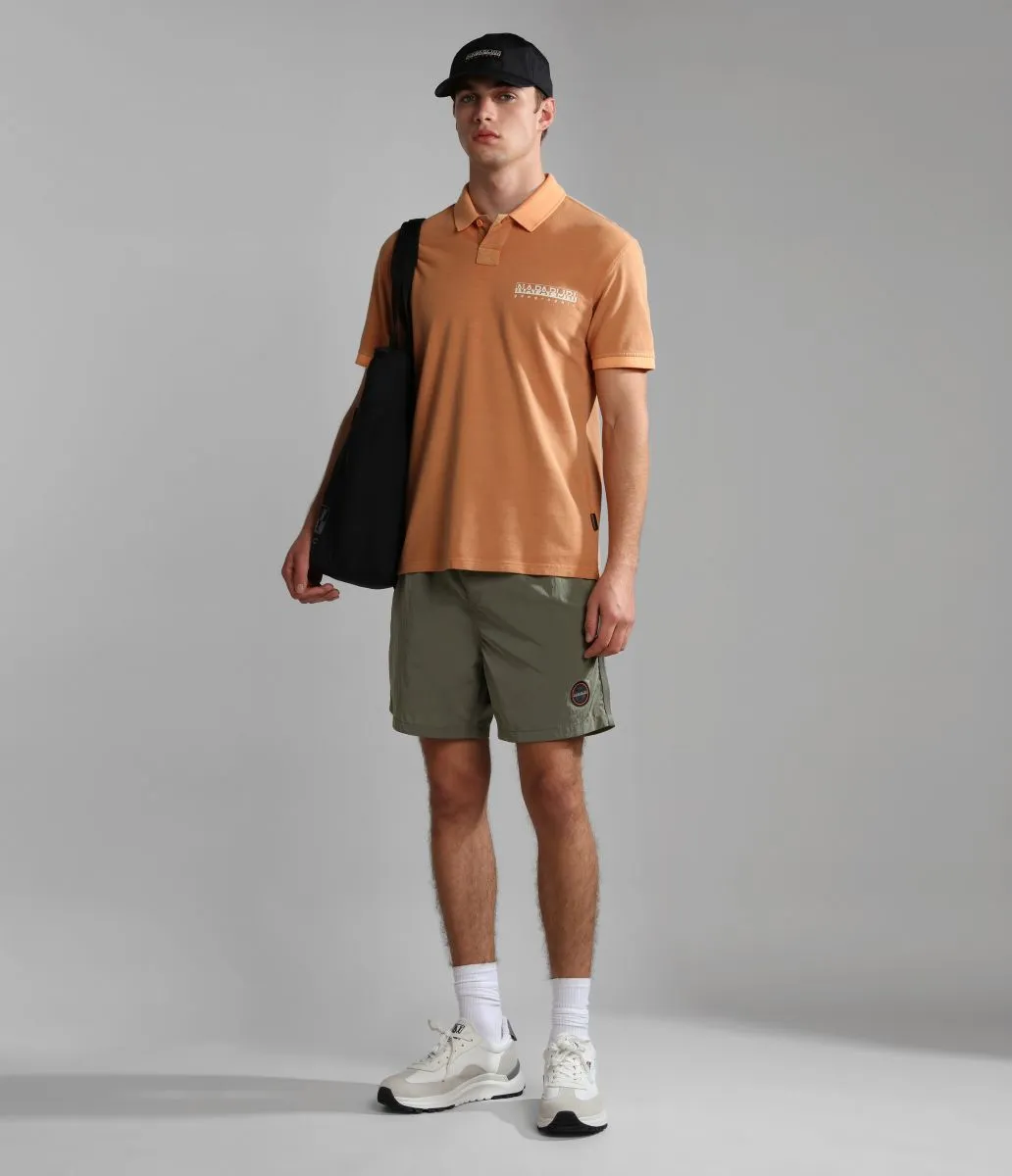 POLO Uomo NAPAPIJRI E-MERIBE NP0A4H12 A57 ORANGE MOCK
