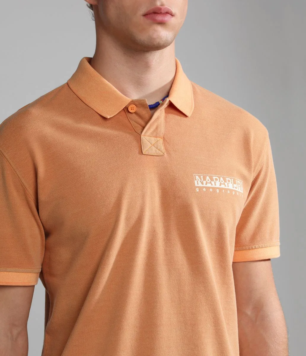 POLO Uomo NAPAPIJRI E-MERIBE NP0A4H12 A57 ORANGE MOCK