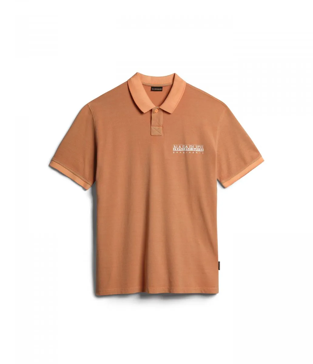 POLO Uomo NAPAPIJRI E-MERIBE NP0A4H12 A57 ORANGE MOCK
