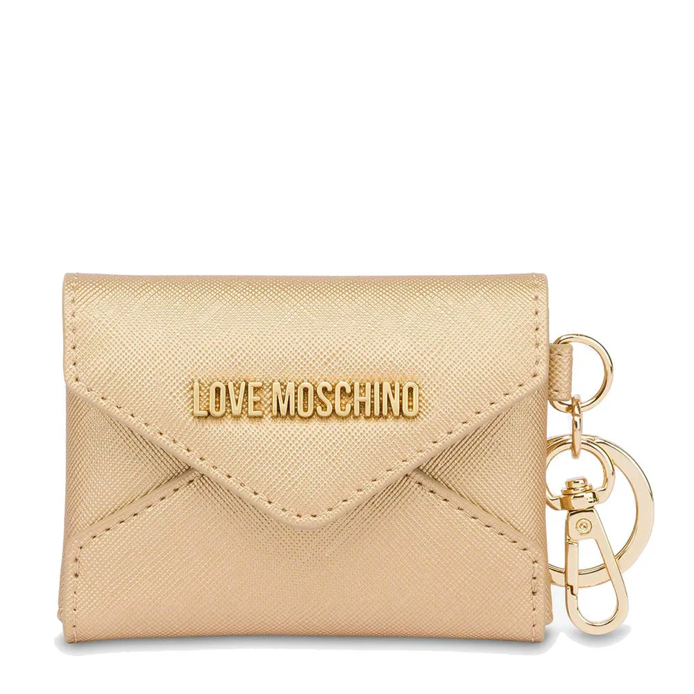 Portachiavi a Forma di Busta da Lettere LOVE MOSCHINO linea Gift Capsule color Oro