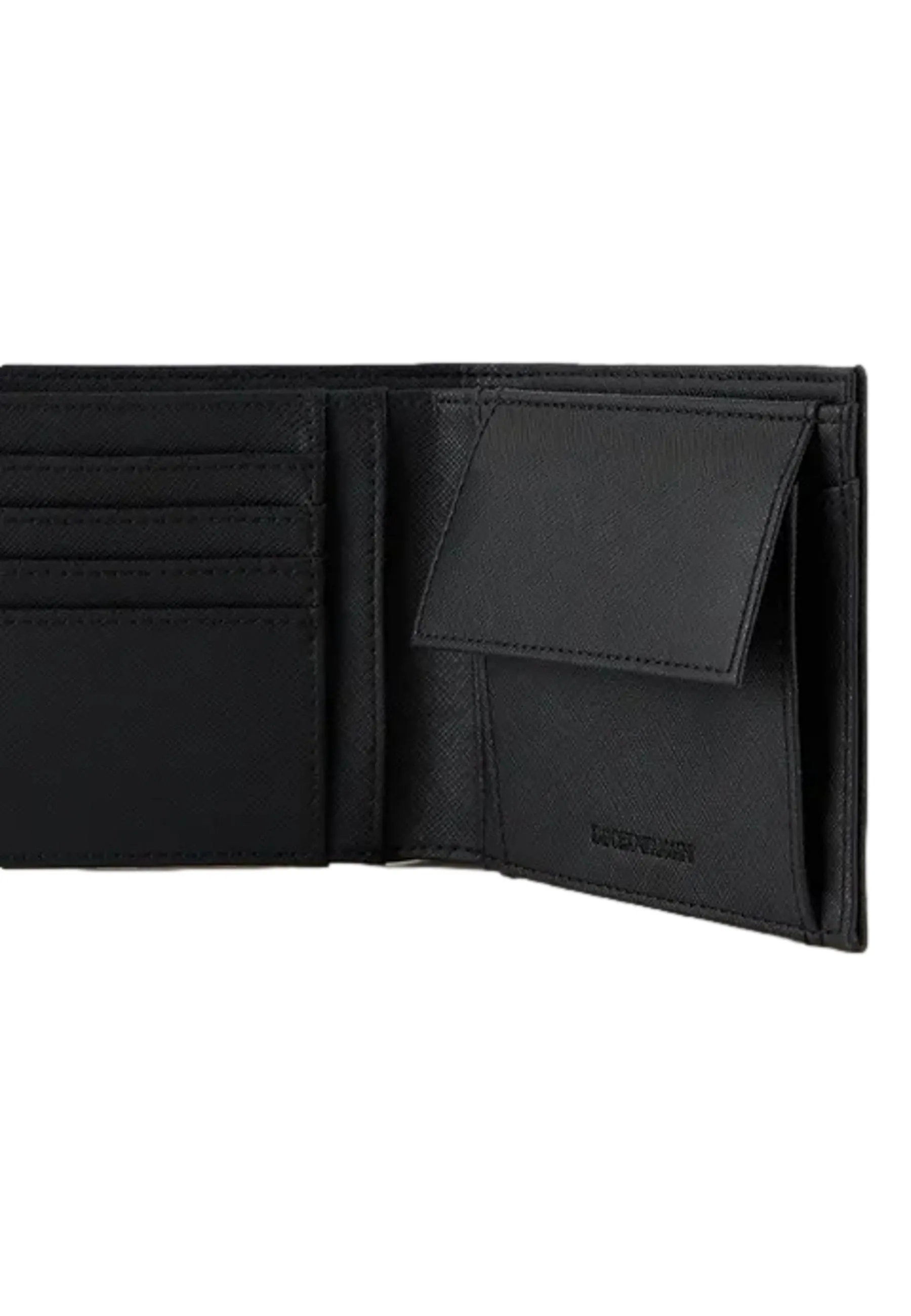Portafoglio coin pocket in pelle rigenerata saffiano