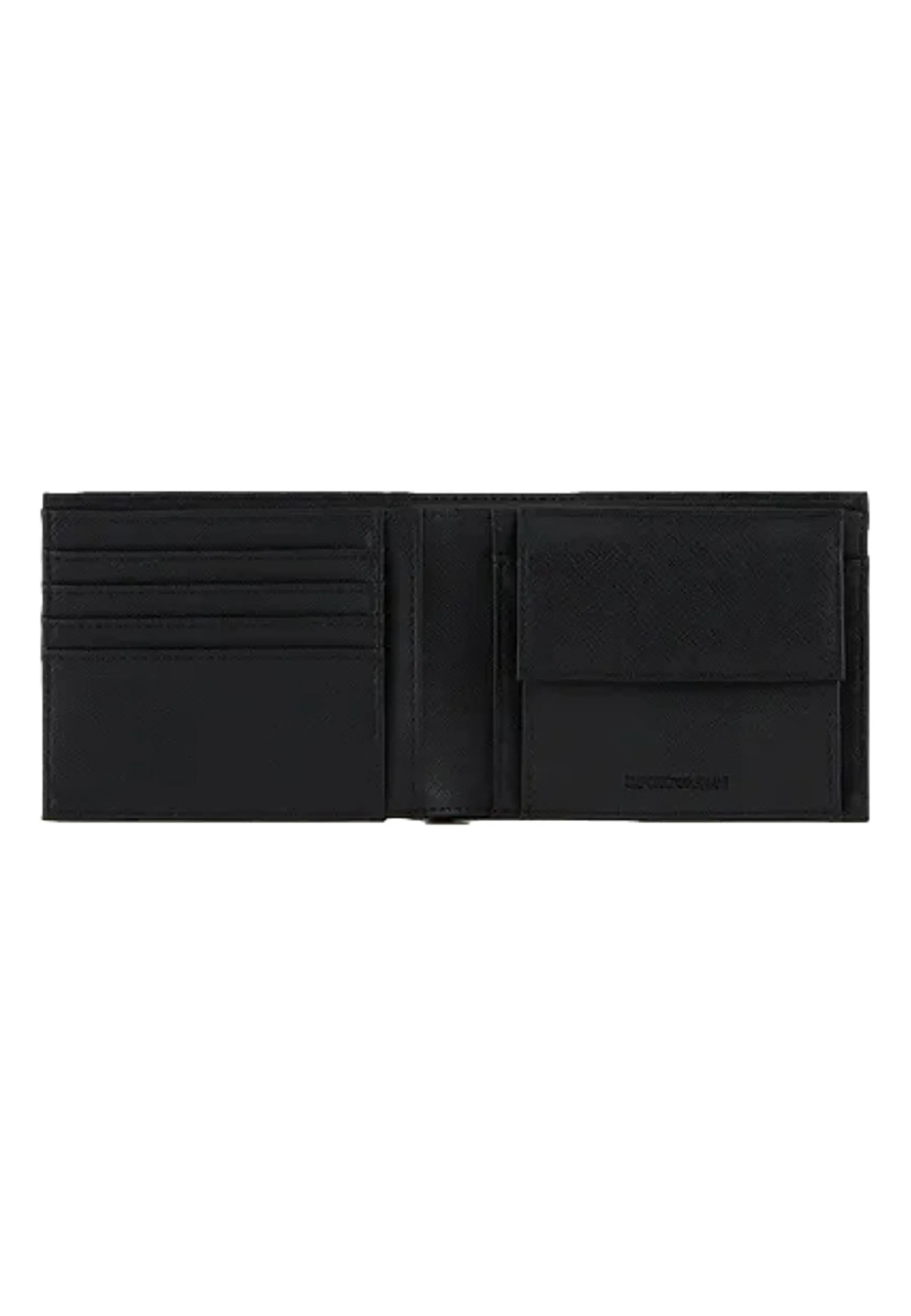 Portafoglio coin pocket in pelle rigenerata saffiano