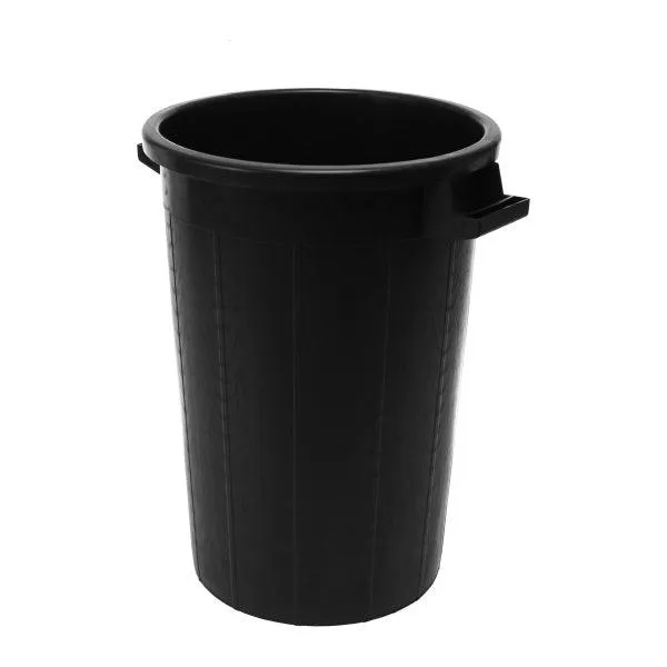 PORTAIMMONDIZIE IN PLASTICA NERO LT100 SENZA COPERCHIO