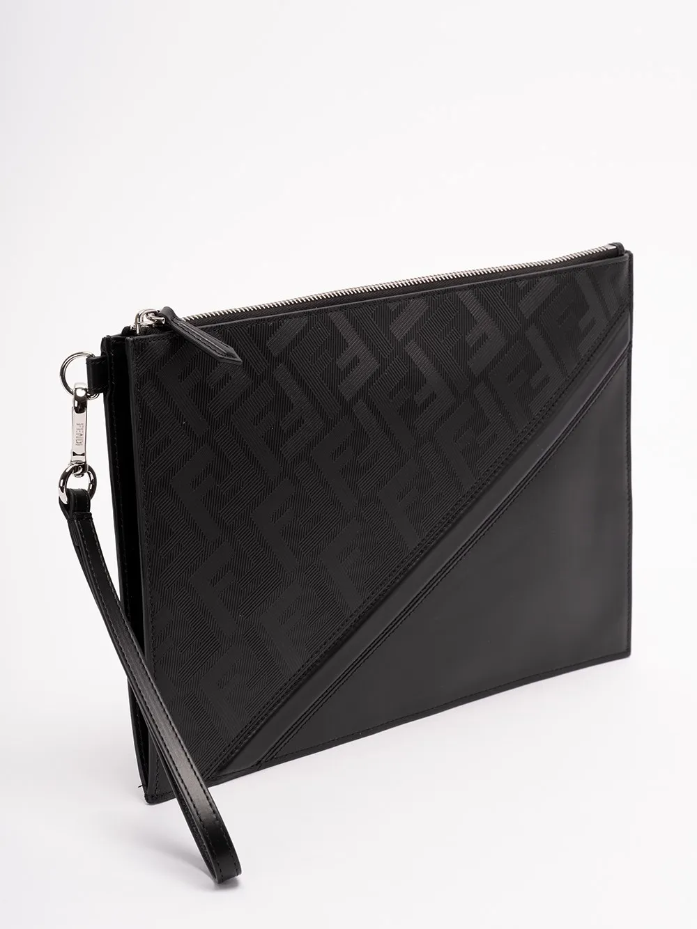 Pouch piatta in pelle 'FF'
