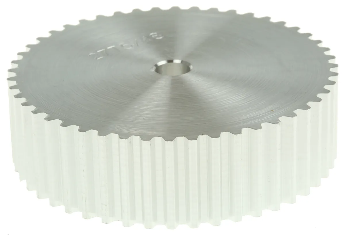 Puleggia per cinghie sincrone RS PRO, 48 denti, passo 5mm, foro 8mm, per cinghie larghe 16mm, in Alluminio