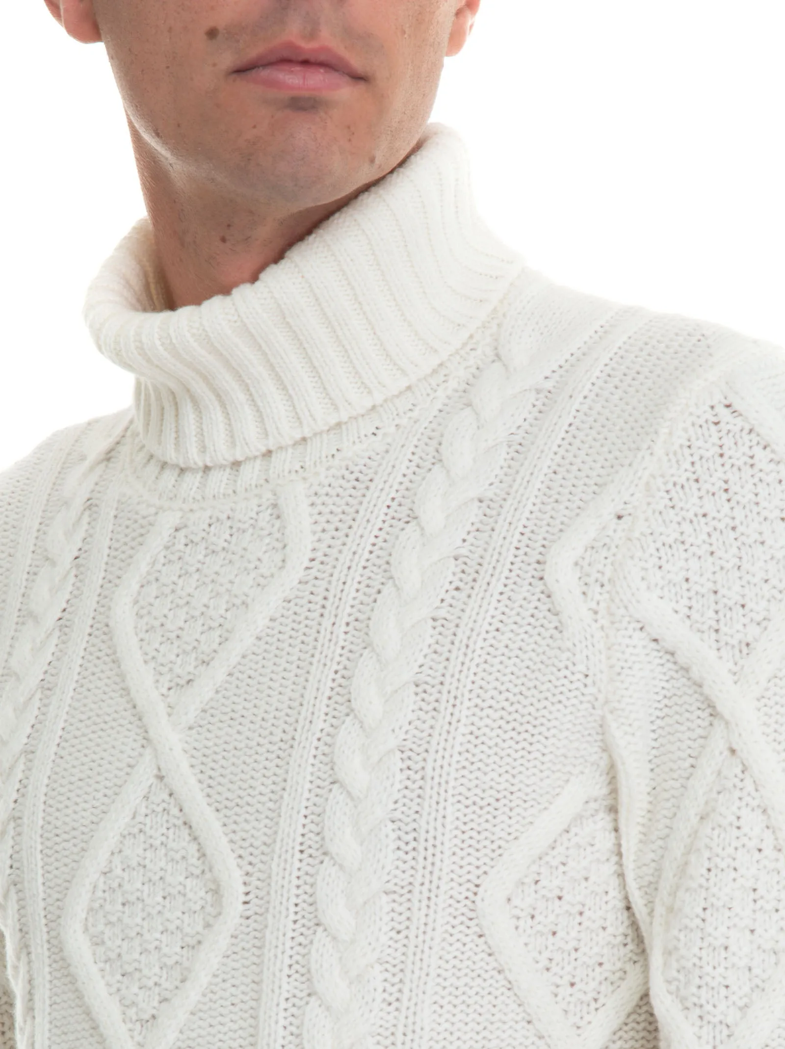Pullover collo alto Bianco Gran Sasso Uomo