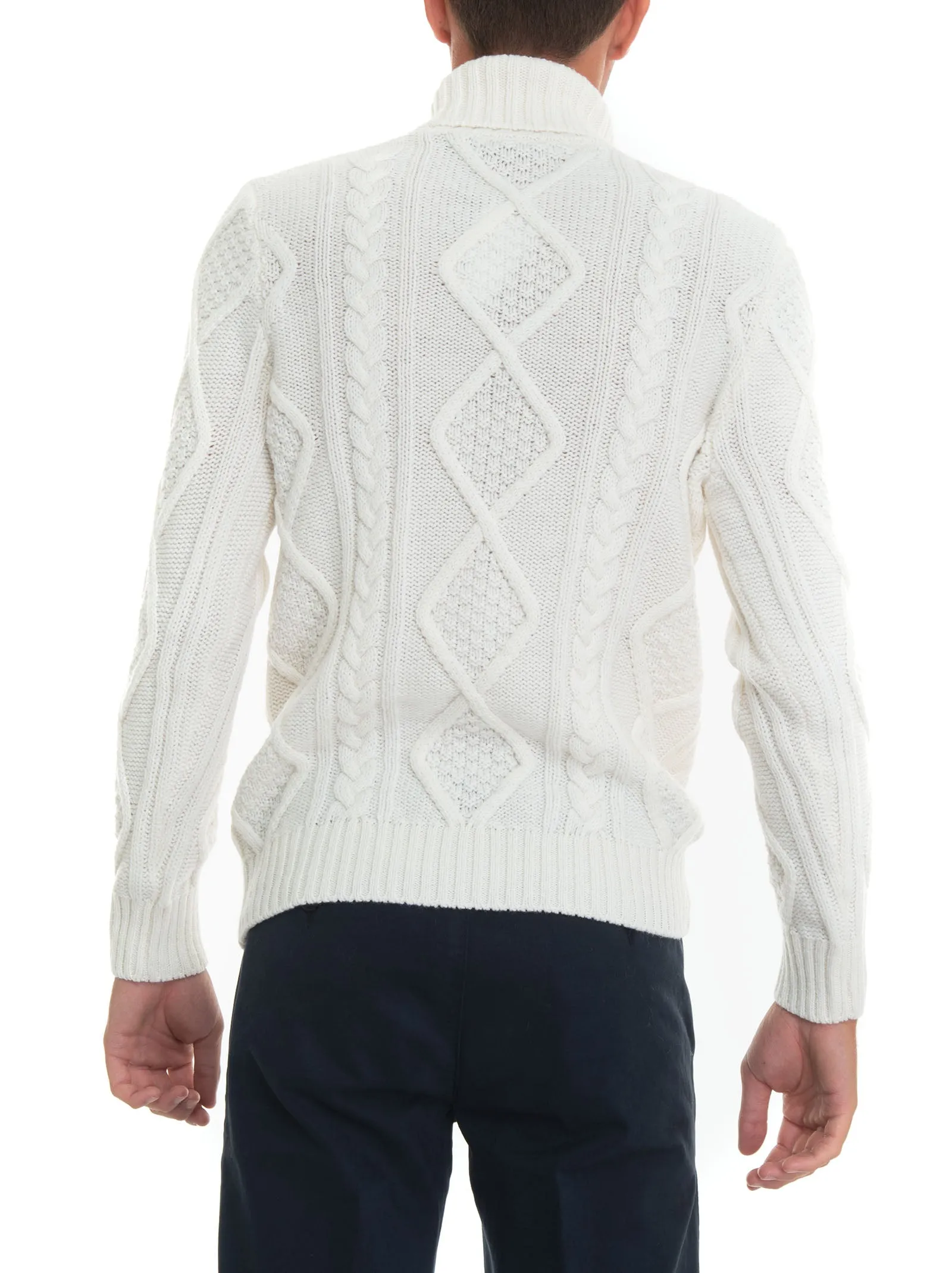 Pullover collo alto Bianco Gran Sasso Uomo