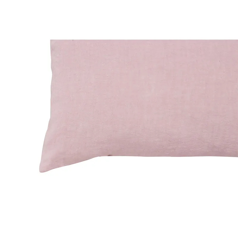Puro lino biancheria Parure Letto Puro Lino Stonewash Rosa Perla
