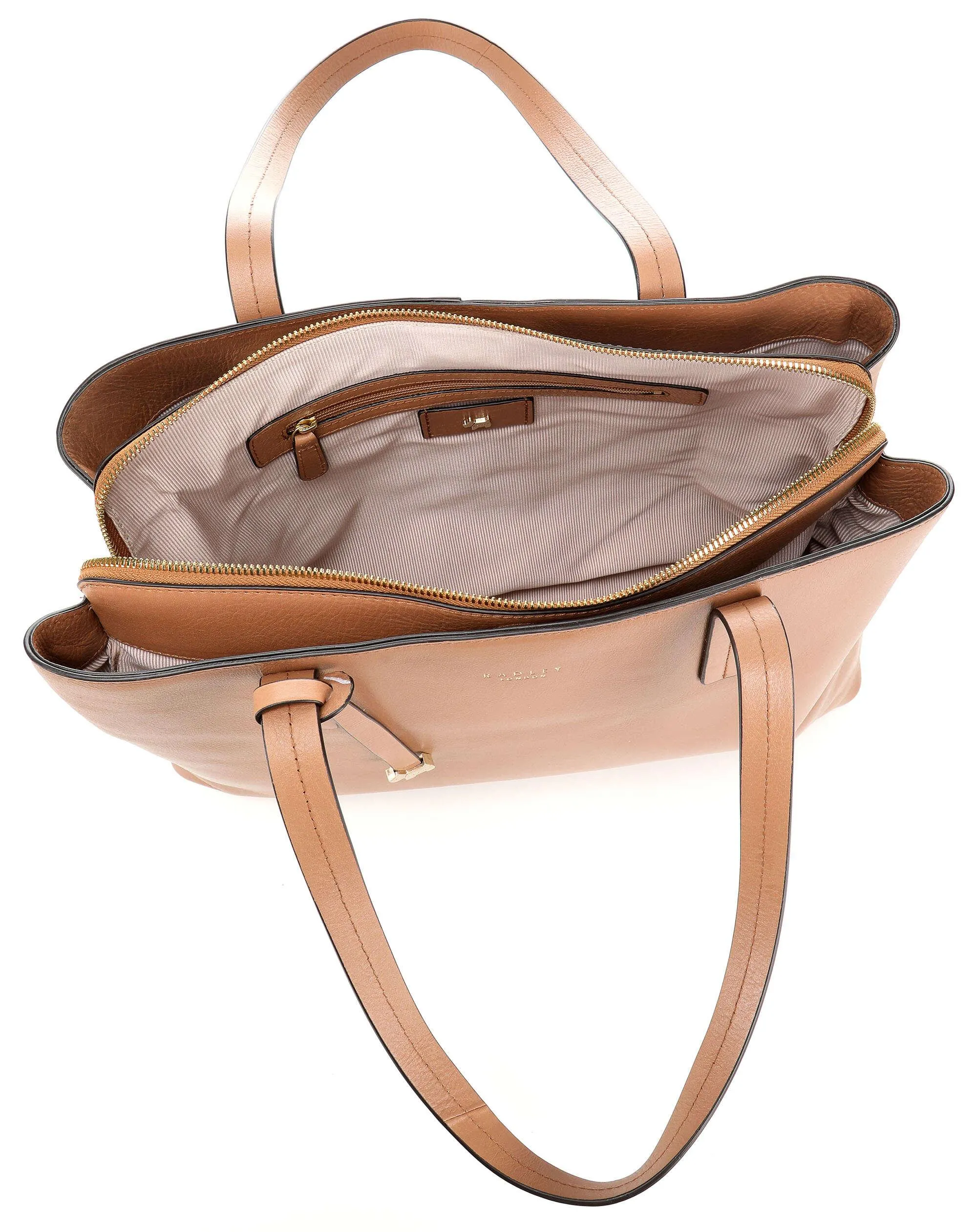  Radley London Dukes Place Borsa shopper pelle di vacchetta grana marrone chiaro  