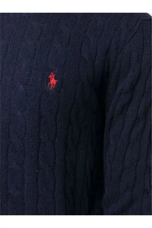 RALPH LAUREN Abbigliamento,Maglieria Maglione in lana e cashmere blu 