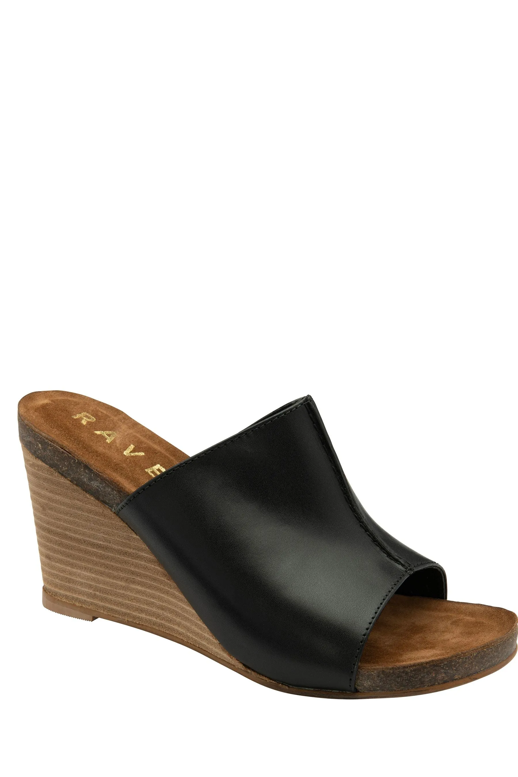 Ravel - Sandali sabot in pelle con zeppa    