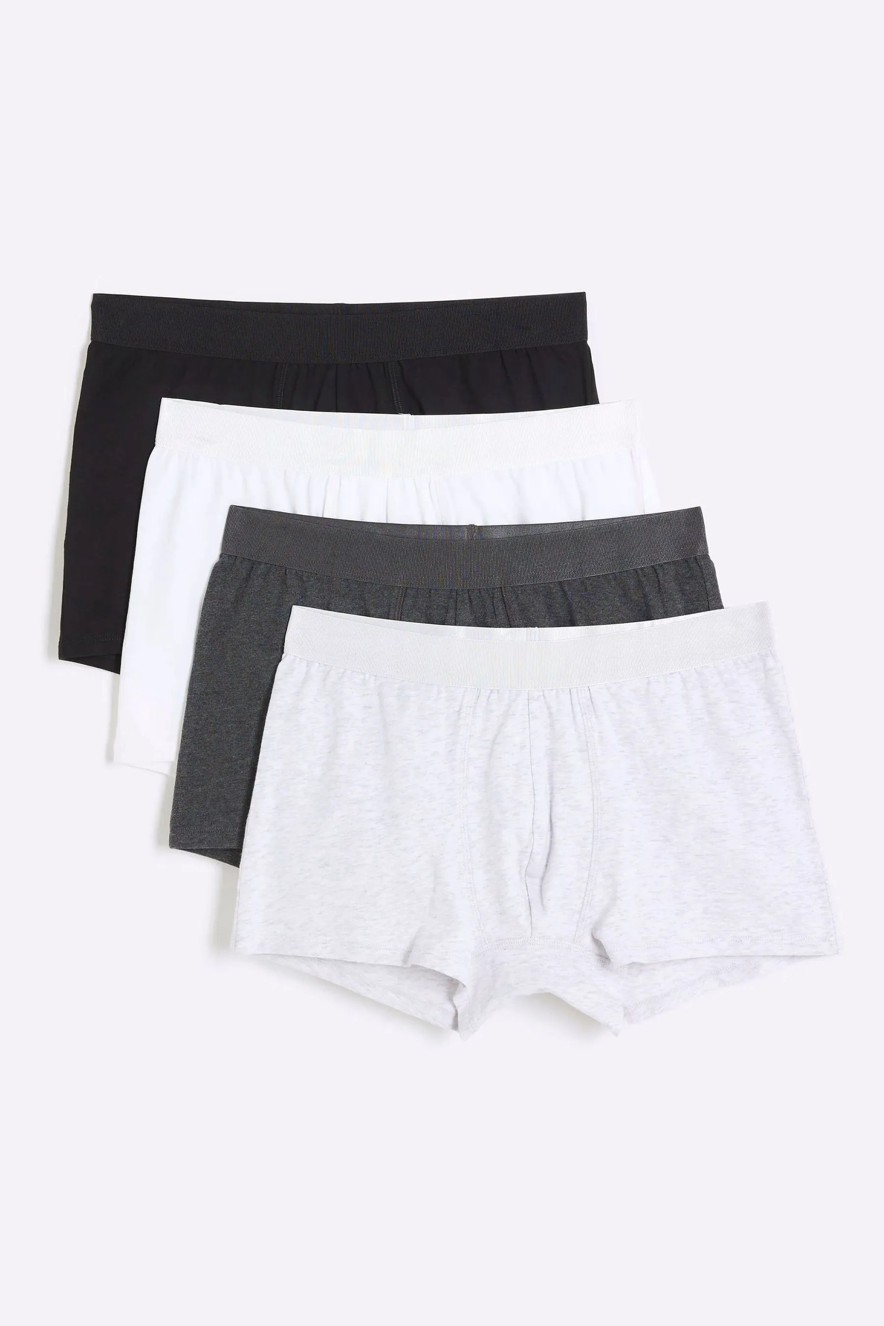 River Island 100% Cotton Trunks 4 Pack    
