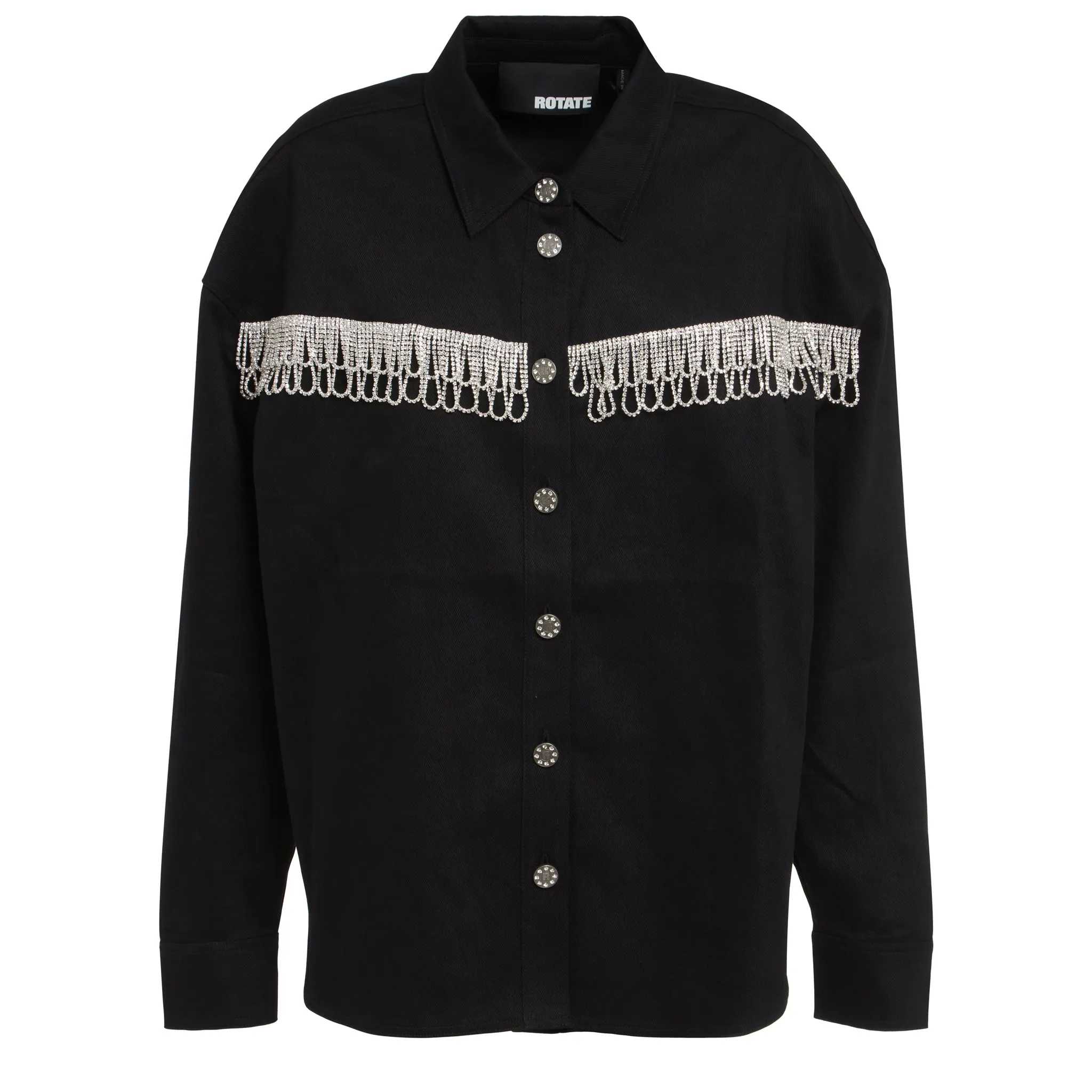 ROTATE  Camicia oversize in cotone nera