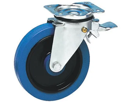 Ruota per carrelli orientabile con freno Guitel Hervieu in Gomma, Ø 200mm, 400kg