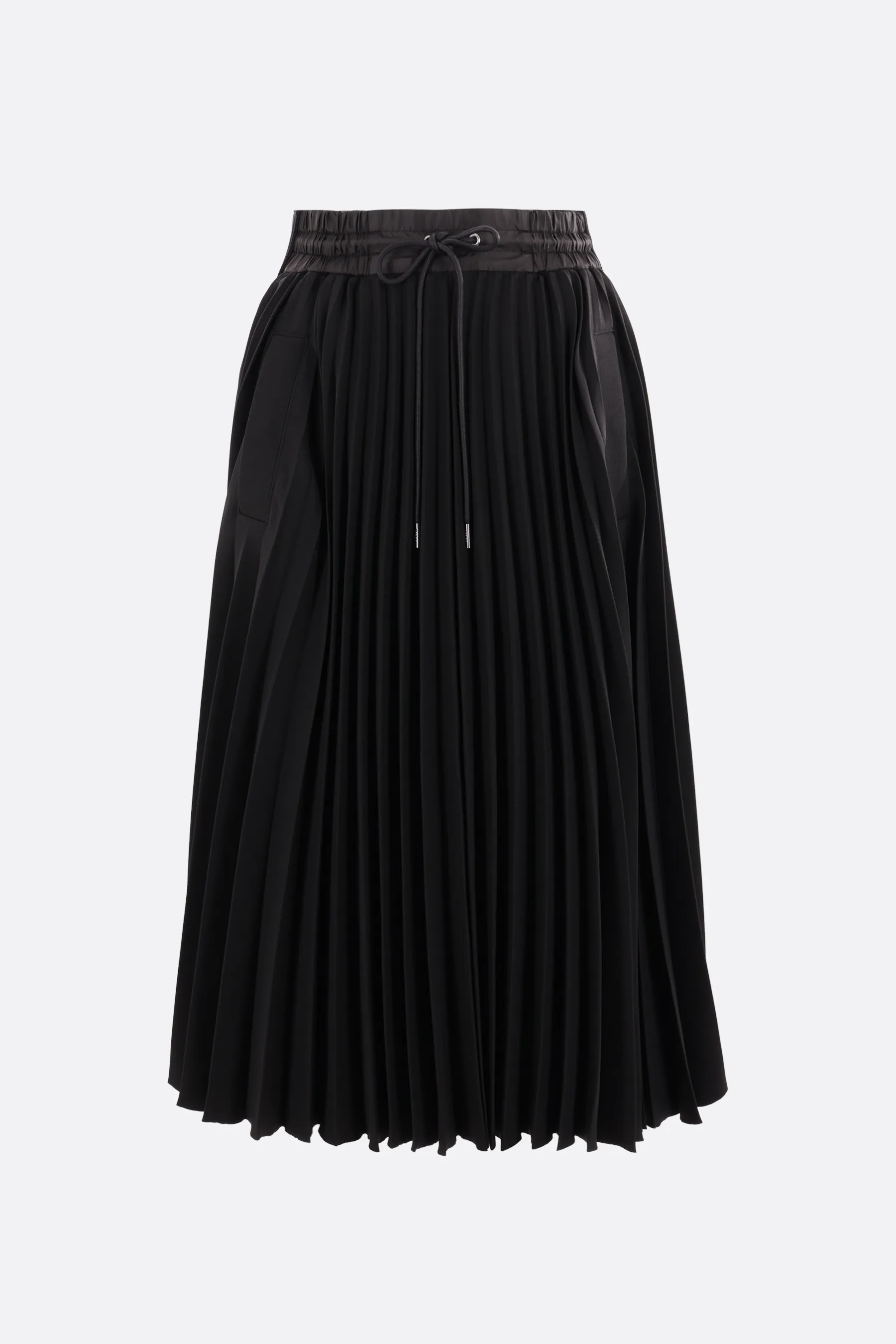 SACAI gonna midi in jersey tecnico plissé 