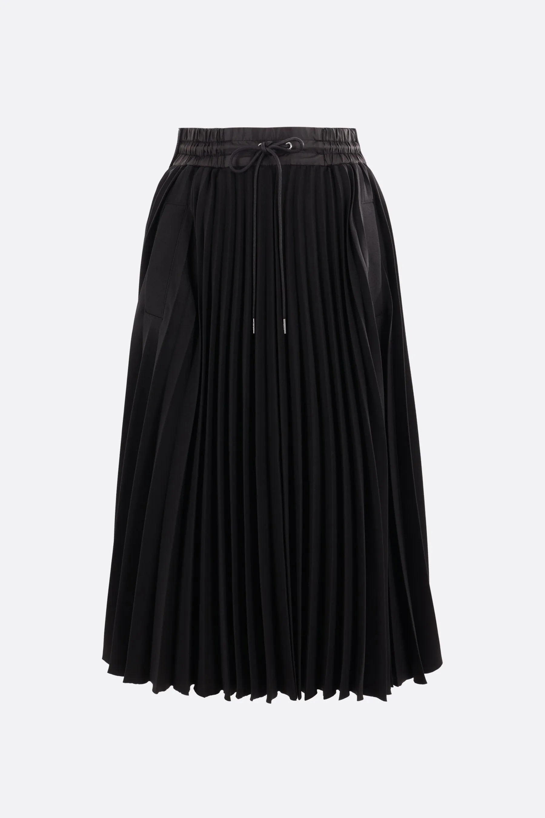  SACAI gonna midi in jersey tecnico plissé 