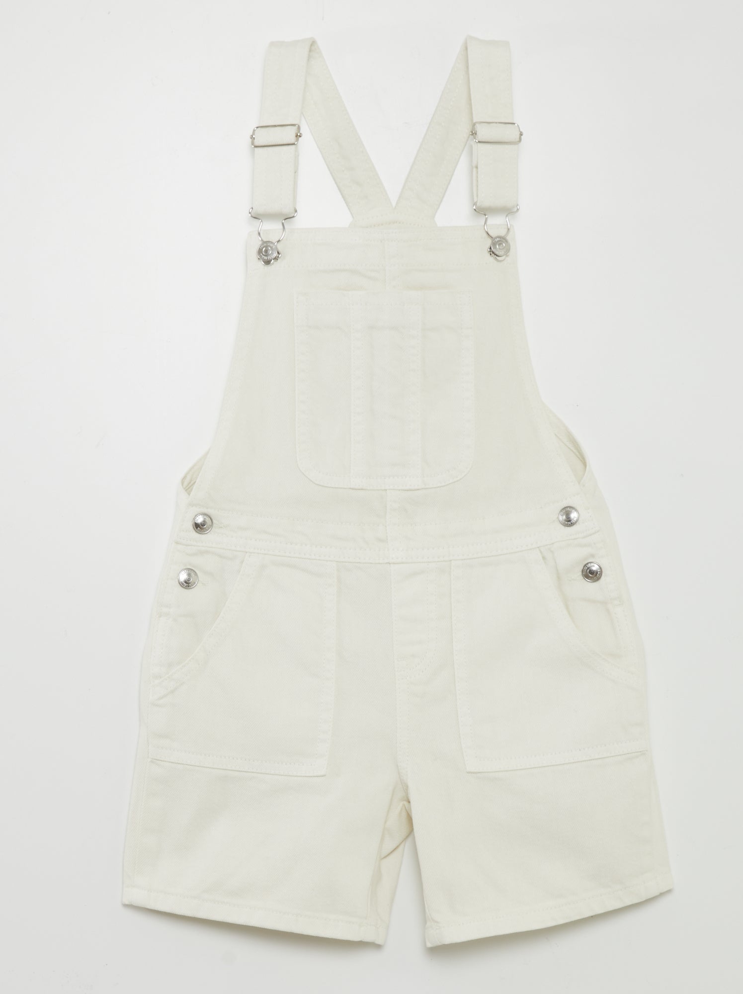 Salopette in jeans - BIANCO