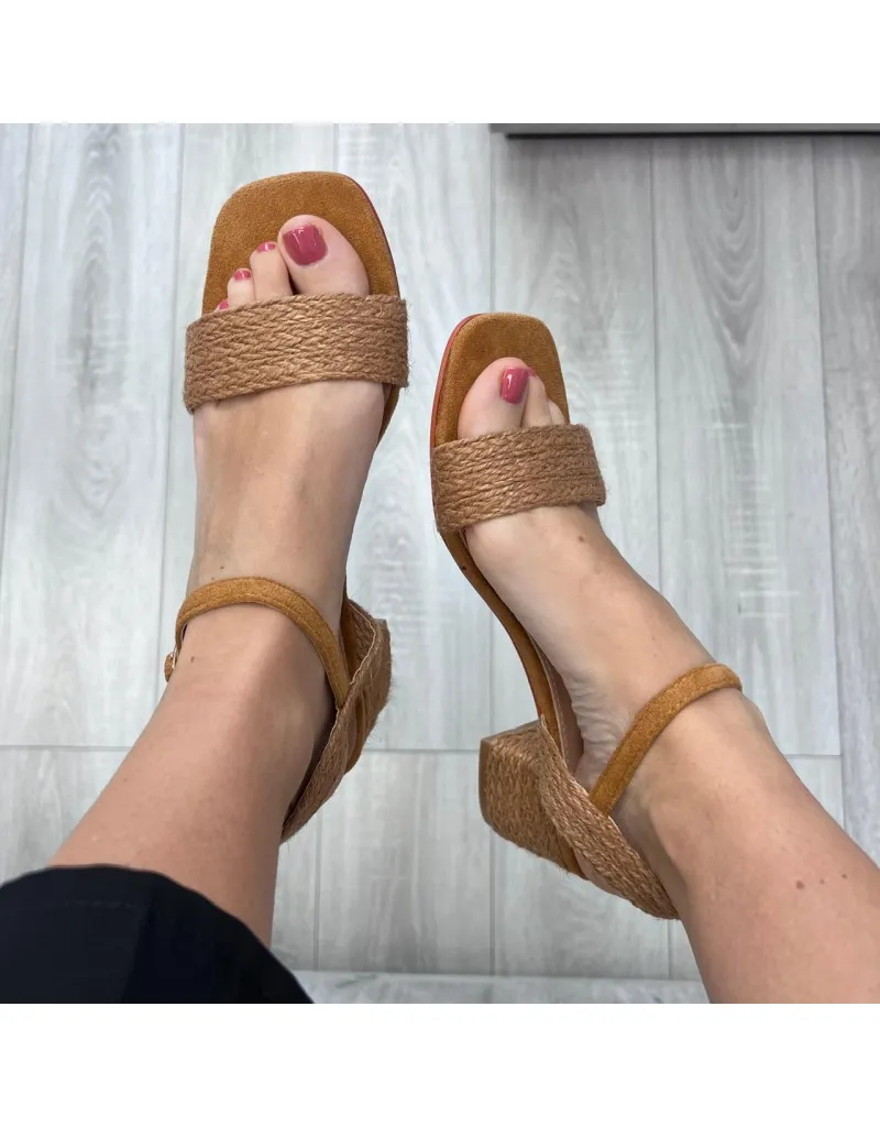 SANDALI FABRY CAMEL