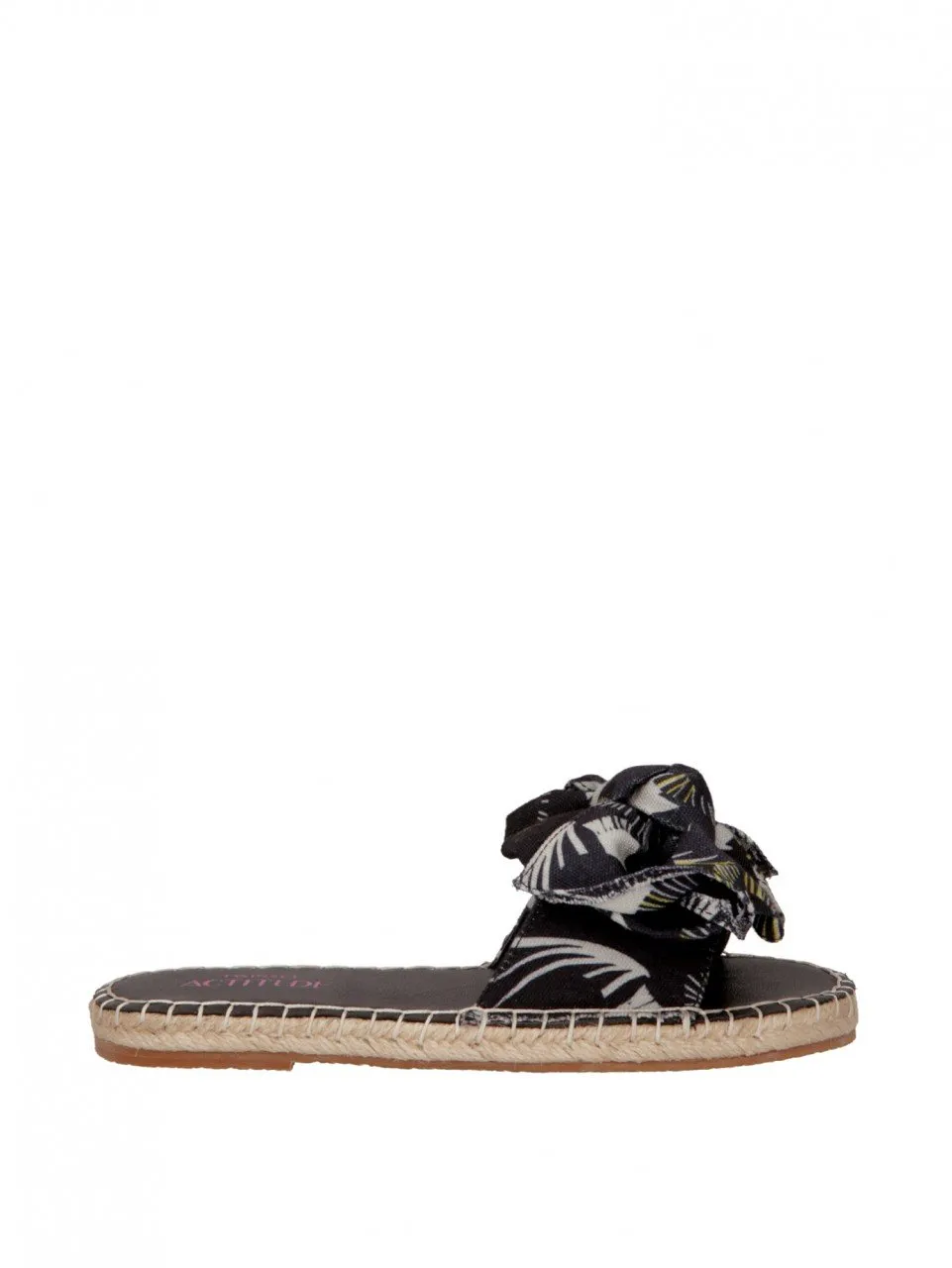 Sandali flat con fiocco LEAVES CHANTILLY/NERO