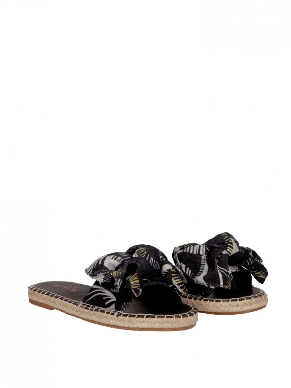 Sandali flat con fiocco LEAVES CHANTILLY/NERO