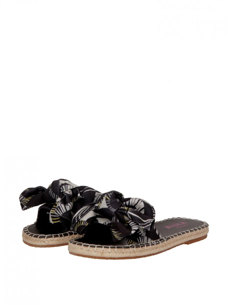 Sandali flat con fiocco LEAVES CHANTILLY/NERO