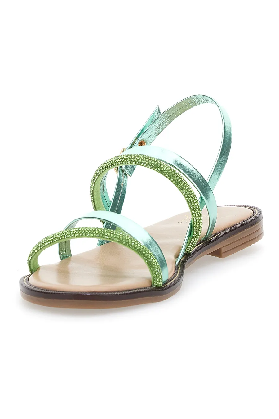 Sandali Flat Pushy Wamp 1576 Verdi