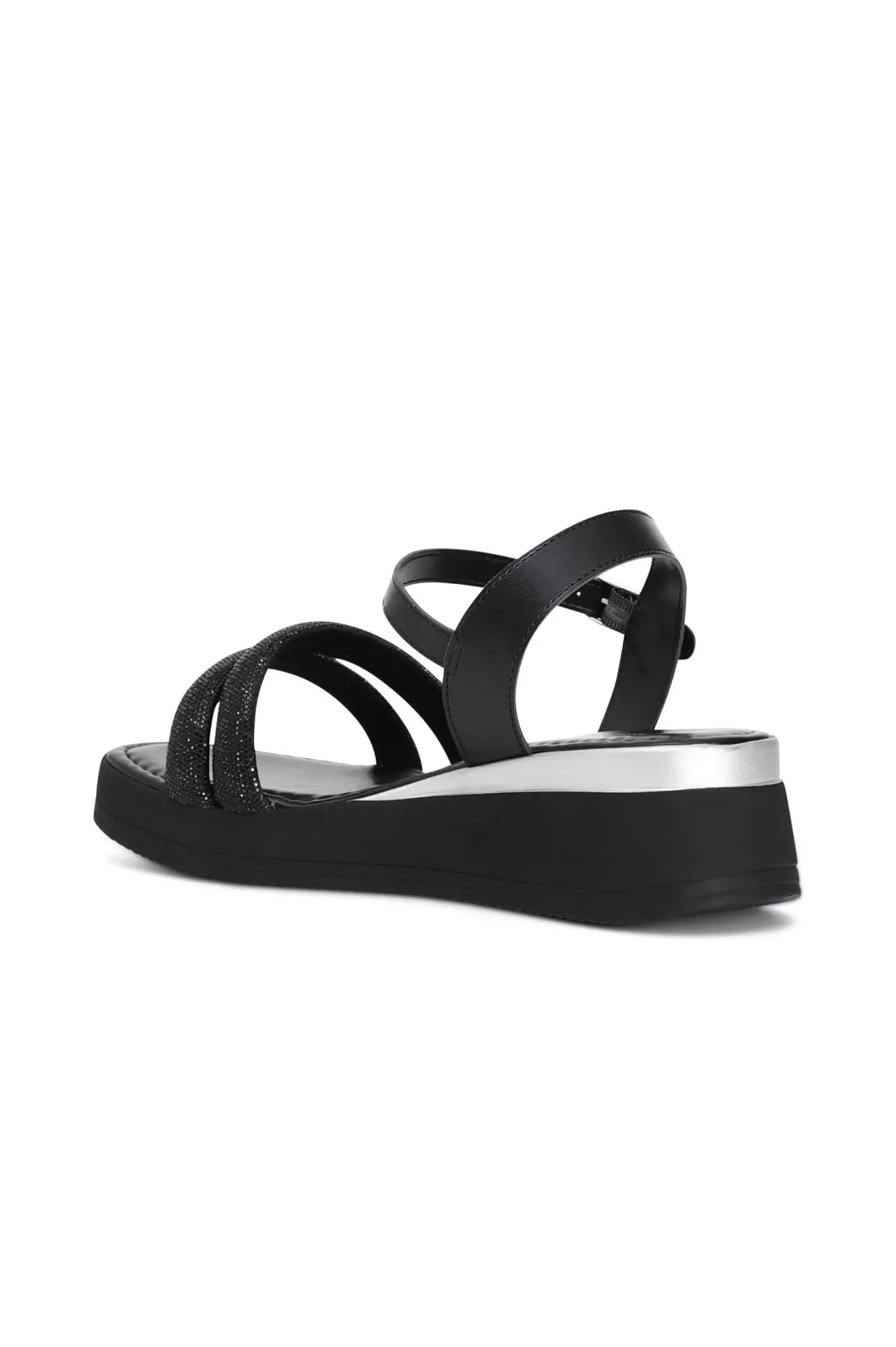 sandali gilda con strass nero