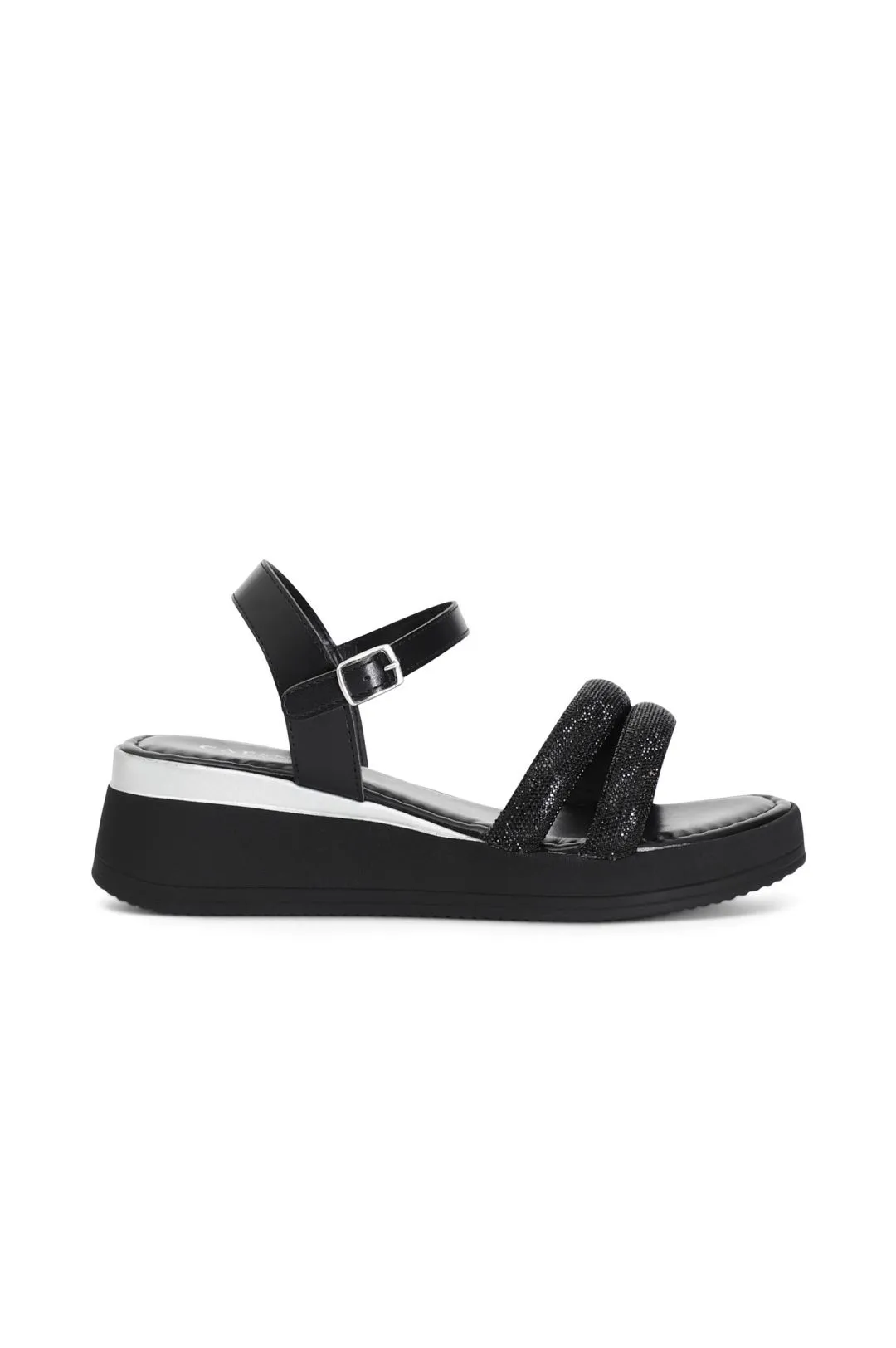 sandali gilda con strass nero