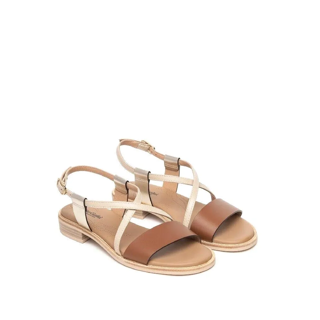 Scarpe da Donna NERO GIARDINI Art. E410462D 329 sandalo tacco basso cognac