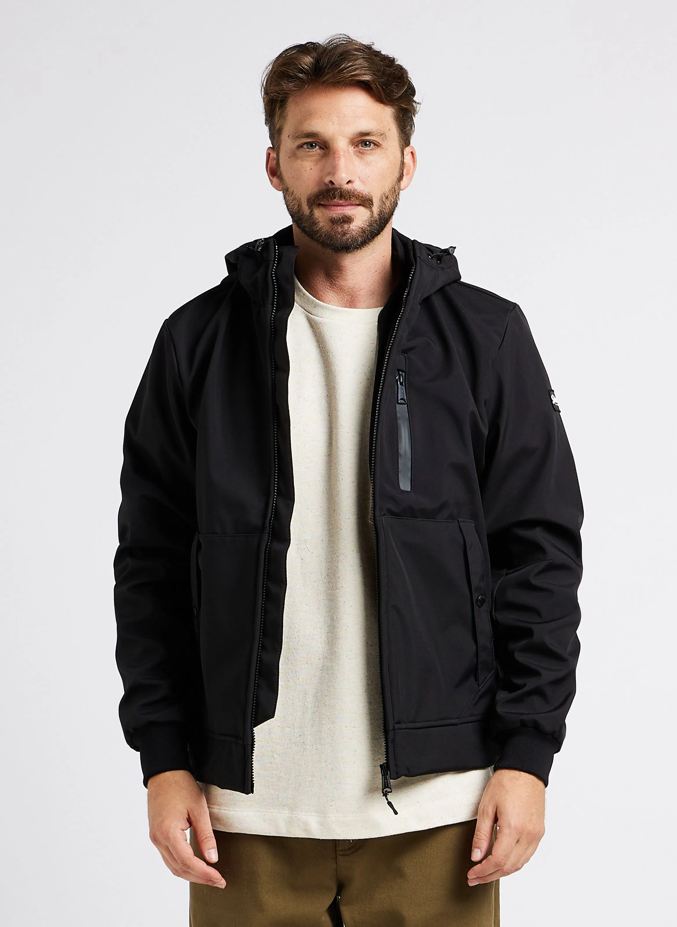  SCHOTT   Giacca dritta con cappuccio | Nero