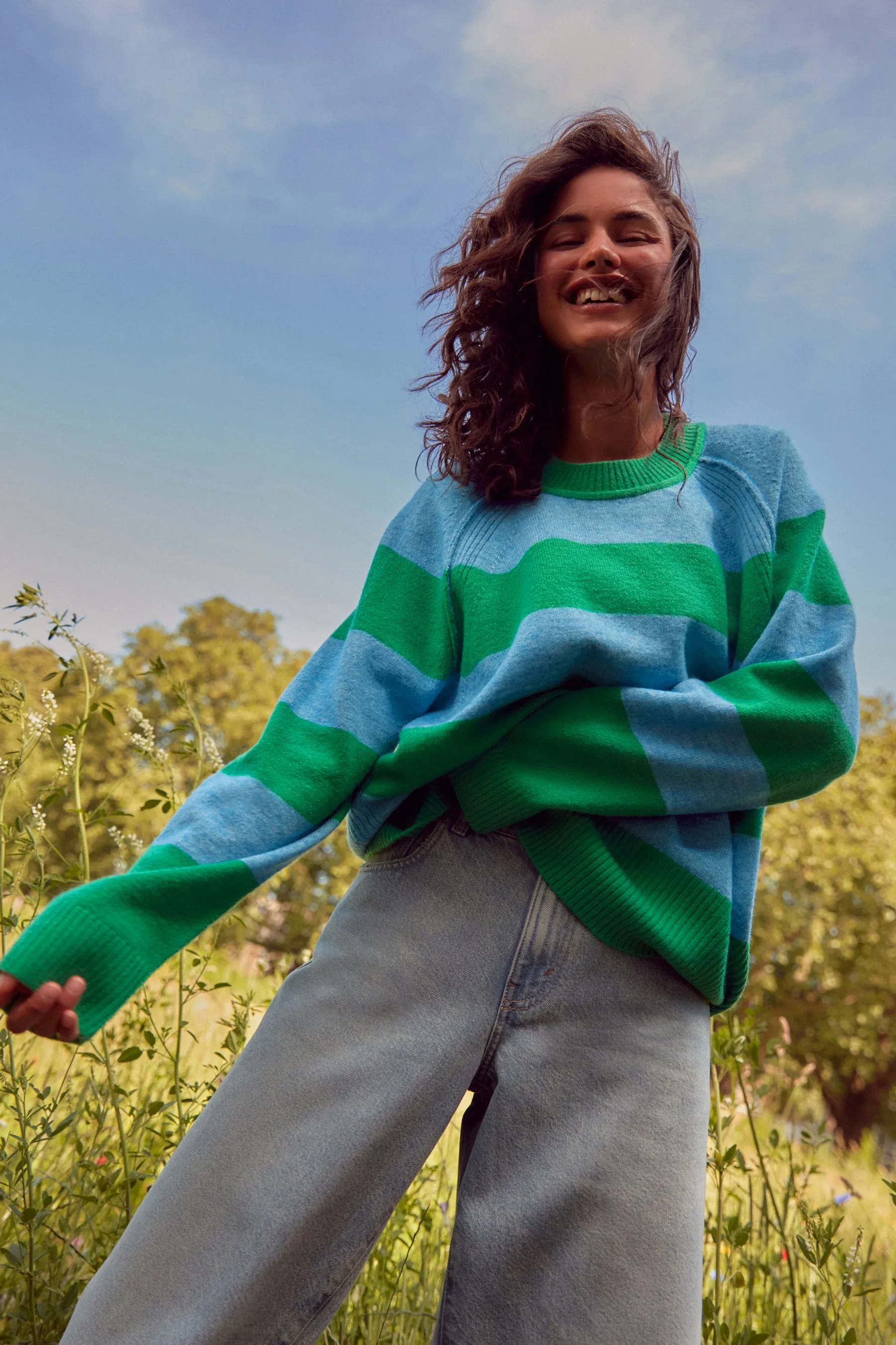Seam Detail Crew Neck Jumper    