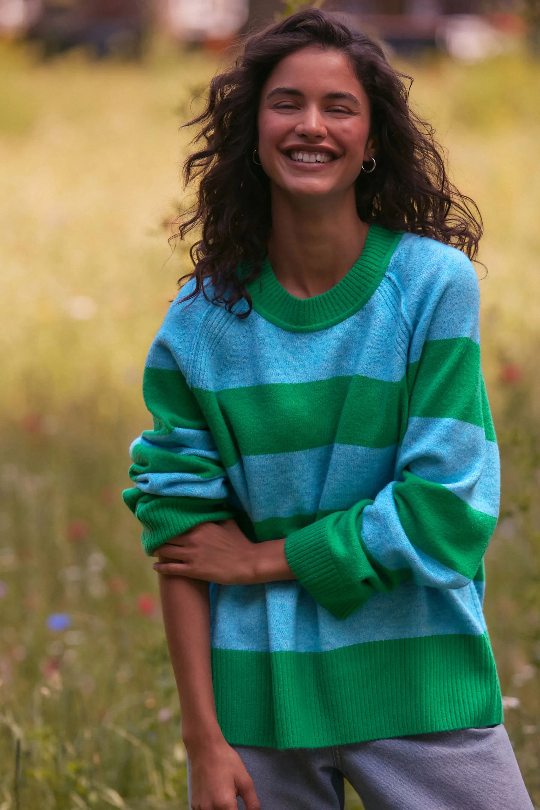 Seam Detail Crew Neck Jumper    