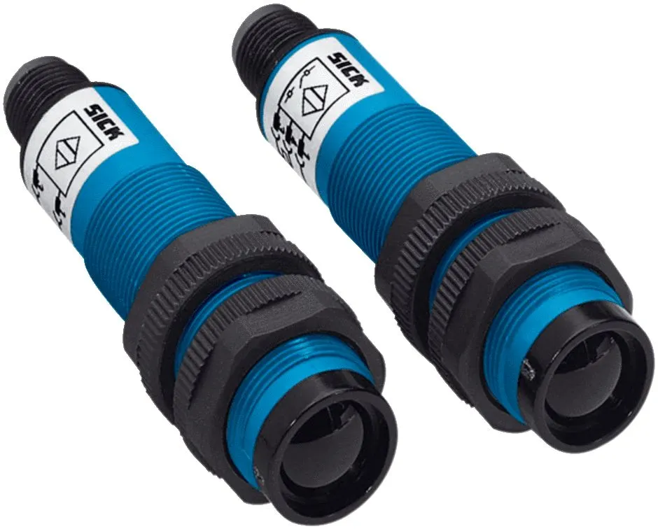 Sensore fotoelettrico Cilindrico SICK, a fascio passante, rilevamento 0 → 20 m, uscita NPN