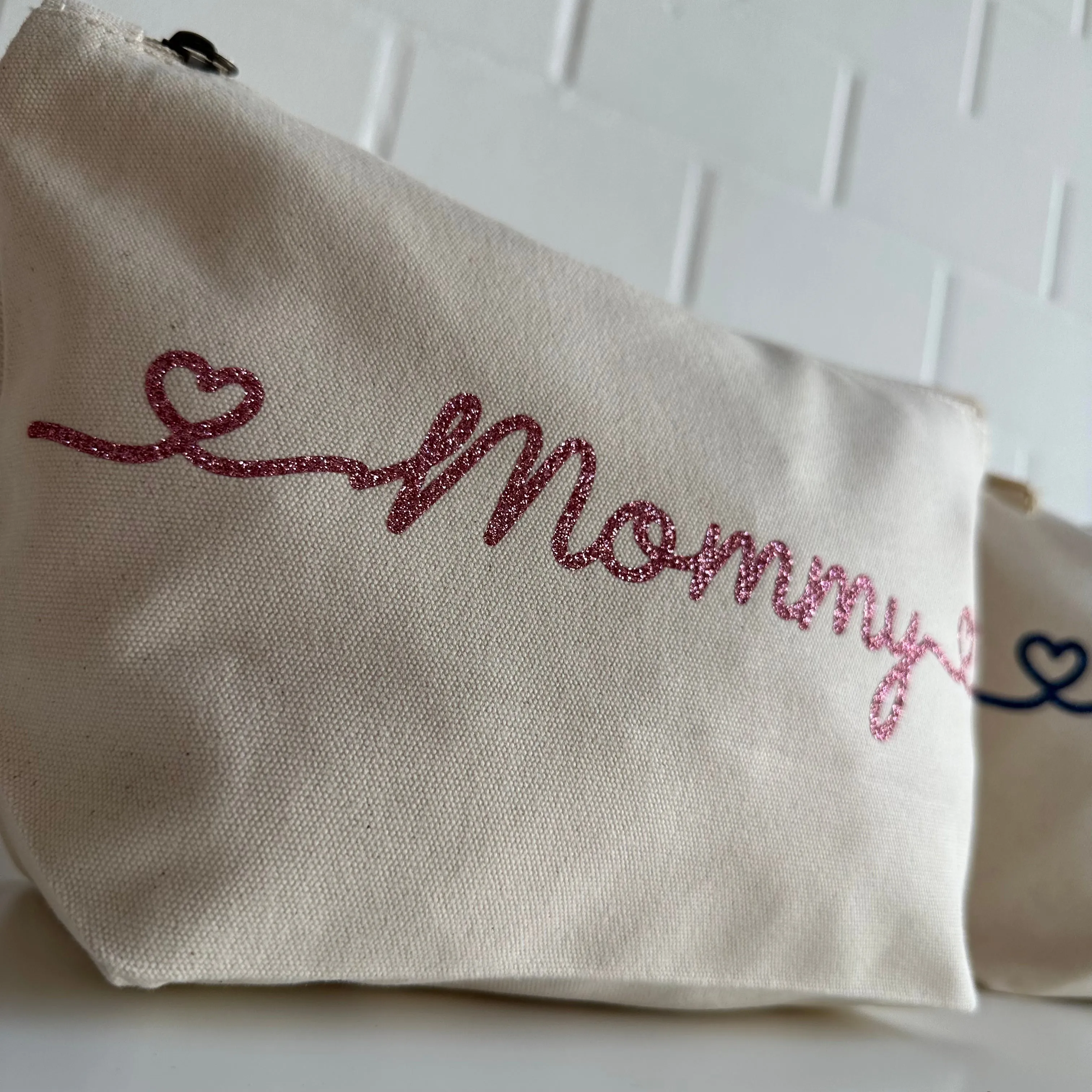 Set 2 pochette Mommy e Baby Glitter