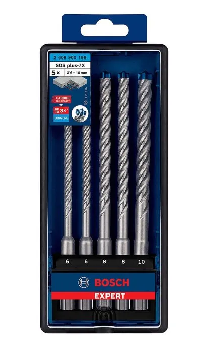 Set 5 punte trapano SDS PLUS 7X Expert Bosch 2608900198