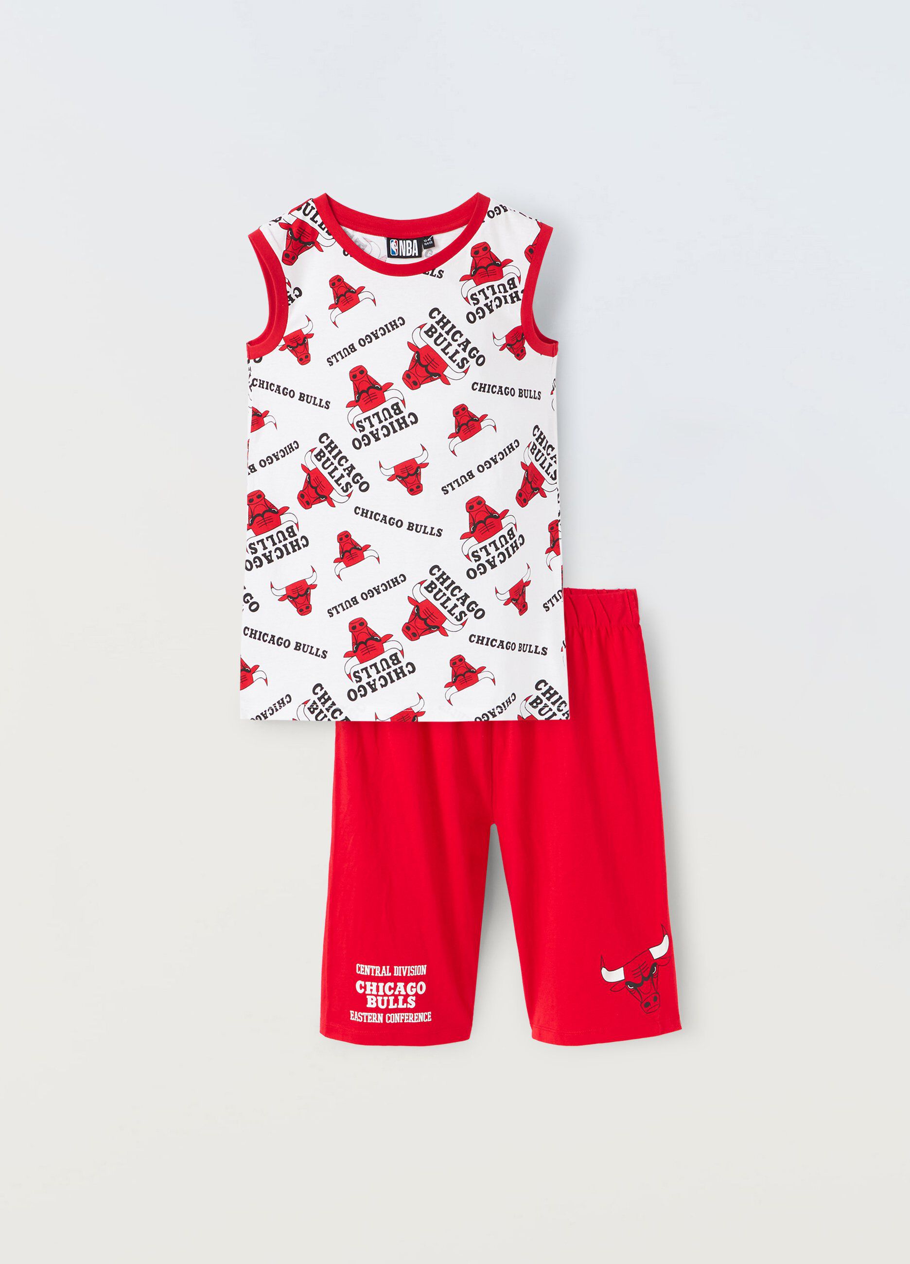 Set pigiama corto NBA in puro cotone ragazzo