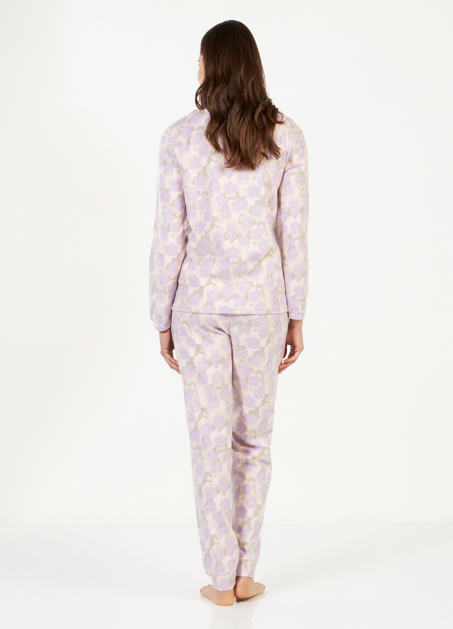 Set pigiama lungo con stampa all over donna