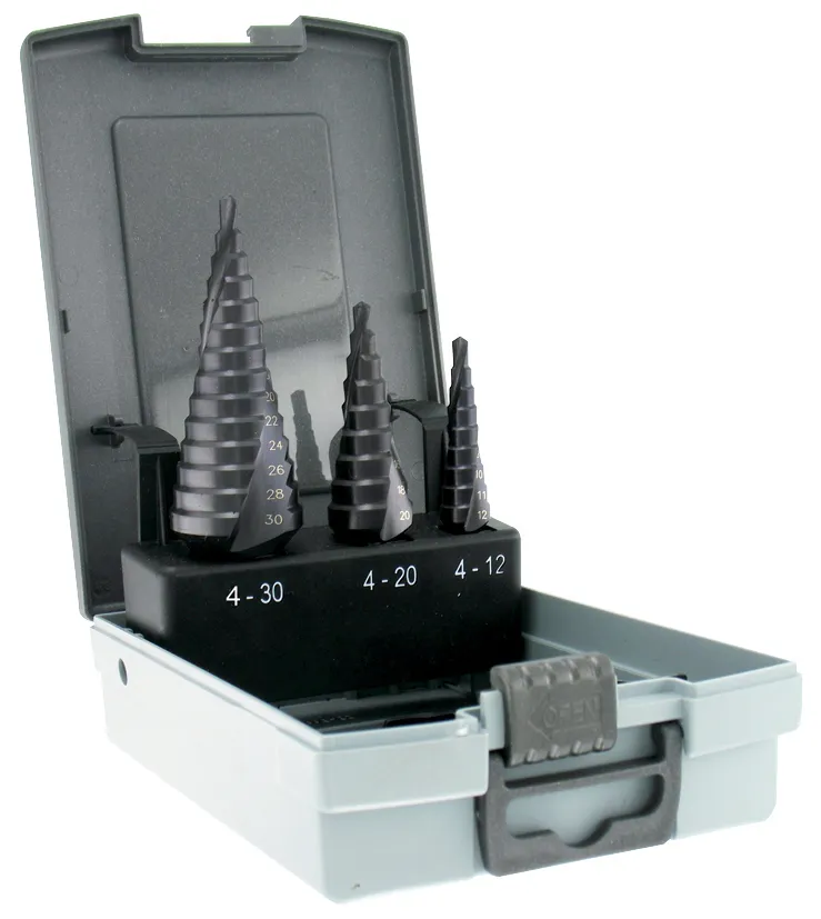 Set punte per trapano Tivoly in HSS-Co, Ø da 4mm a 30mm, 3 pezzi