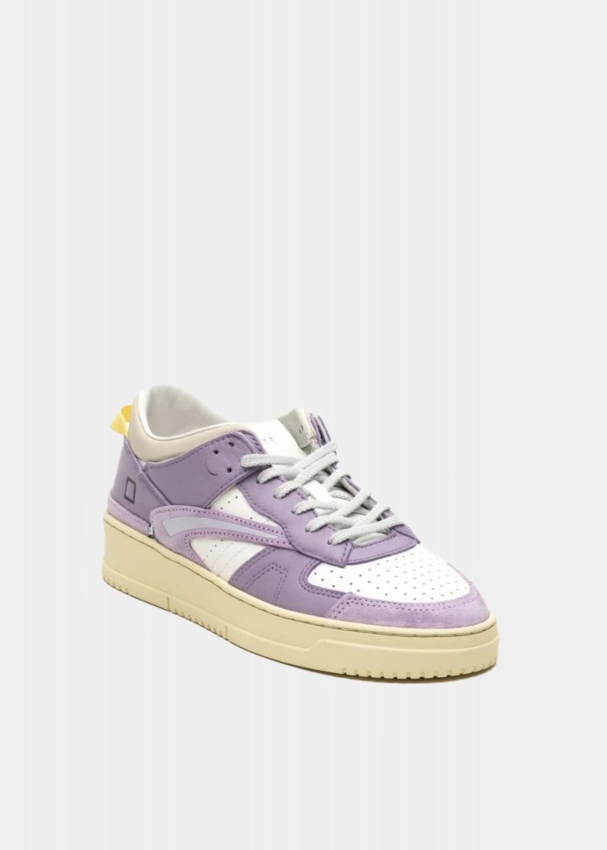 SNEAKERS Donna DATE W401-TO-BC-IP - TORNEO BICOLOR WHITE PURPLE