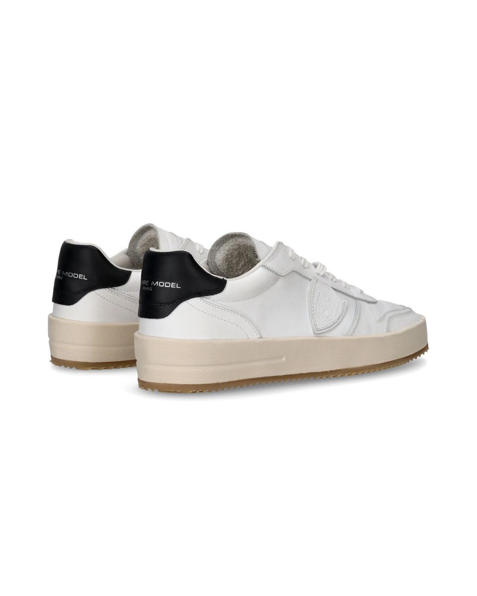 SNEAKERS Donna PHILIPPE MODEL PARIS VNLD V002 - NICE LOW VEAU BLANC - NOIR