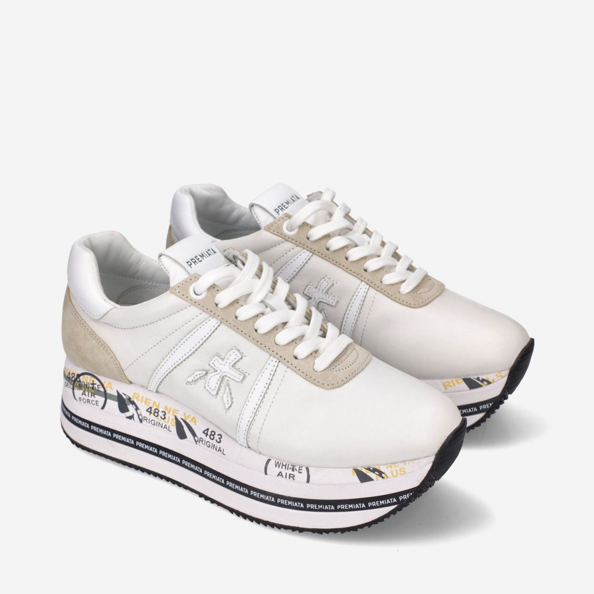 SNEAKERS Donna PREMIATA BETH 5603 WHITE/SAND