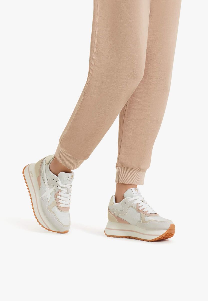 SNEAKERS Donna W6YZ DEVA 2017405-16 1N30 WHITE/BEIGE/PLATINUM