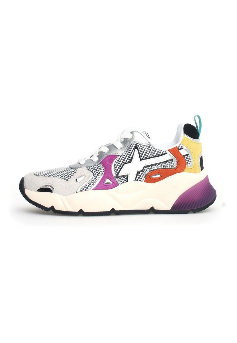 SNEAKERS Donna W6YZ SARAH 2018294-03 1N21 METALLIC WHITE-MULTI