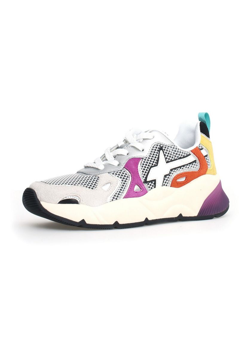SNEAKERS Donna W6YZ SARAH 2018294-03 1N21 METALLIC WHITE-MULTI