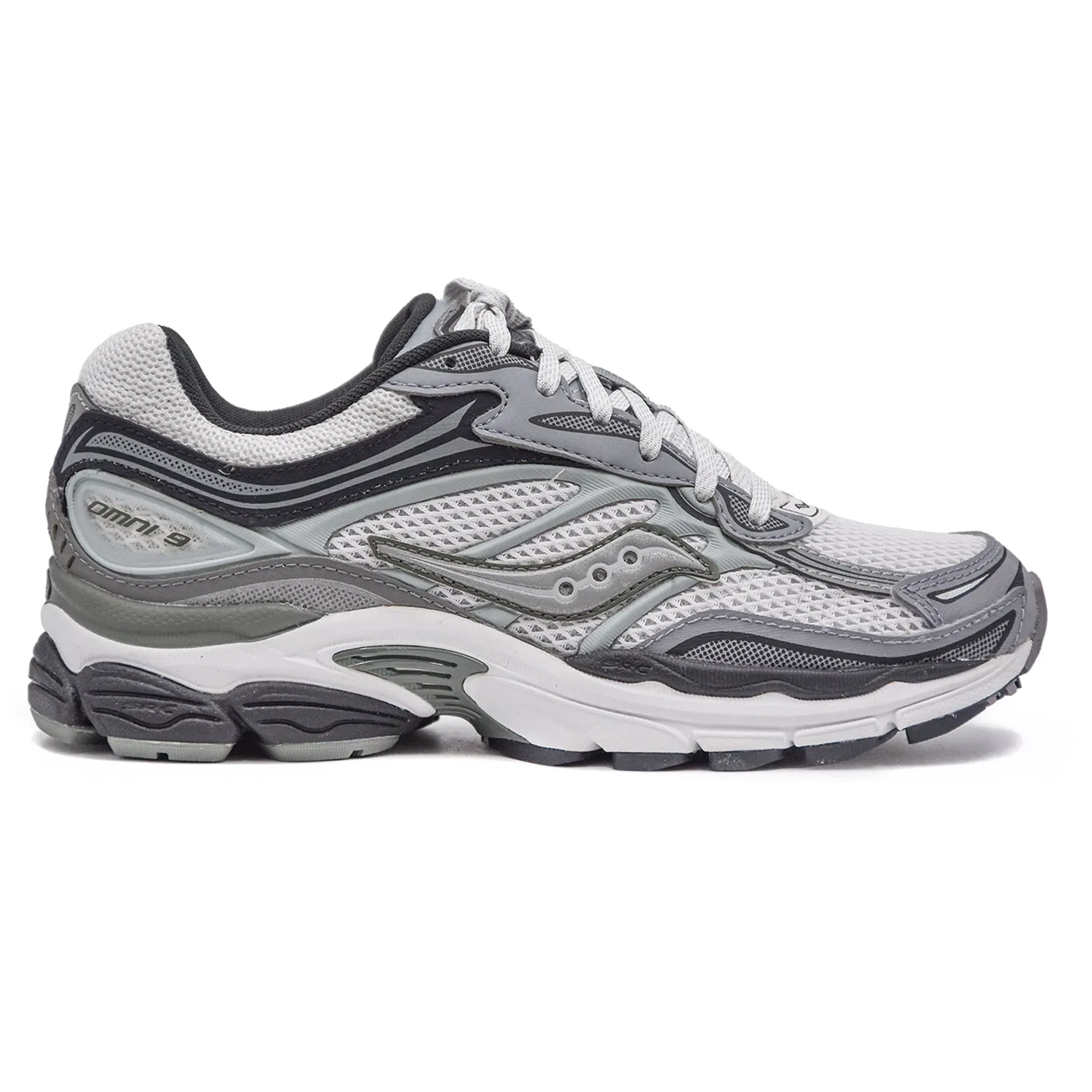 Sneakers Saucony Donna PROGRID OMNI 9 Bianco Suola Design Tasselli