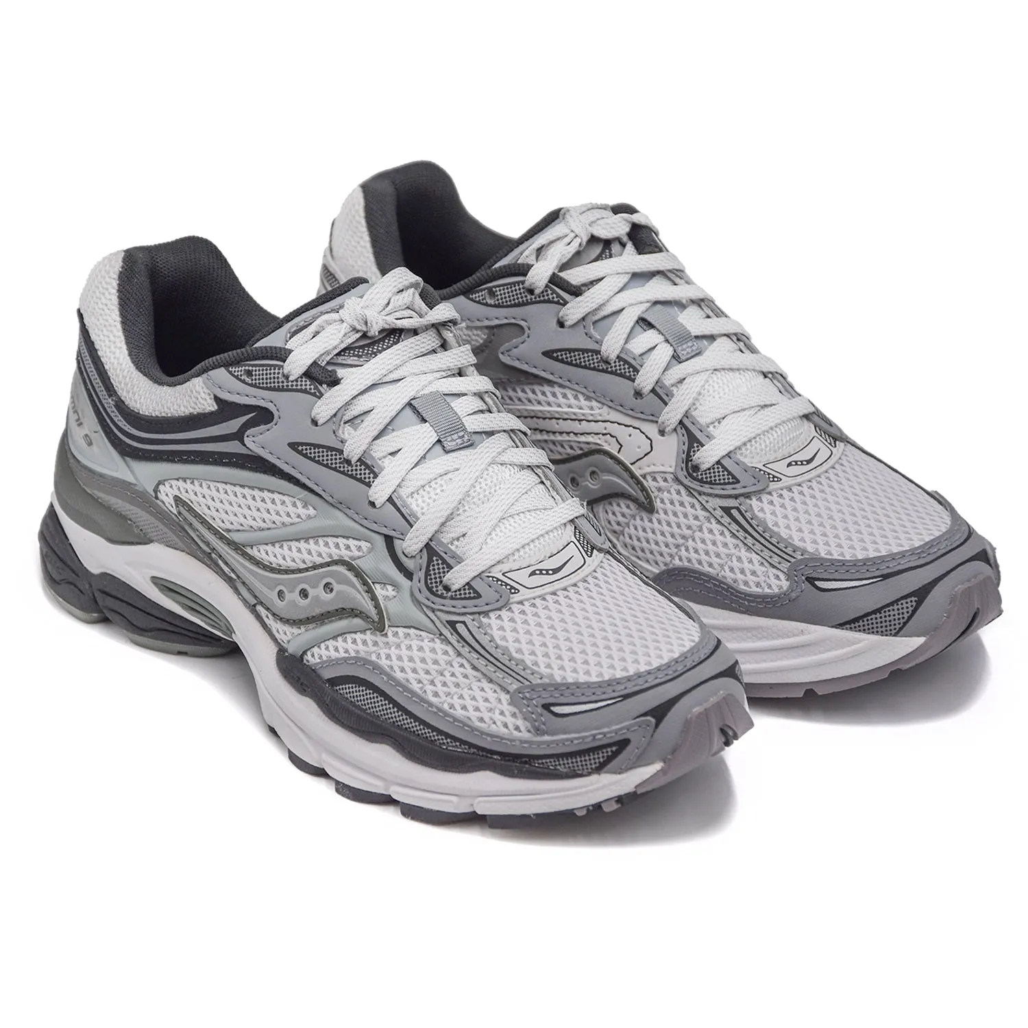 Sneakers Saucony Donna PROGRID OMNI 9 Bianco Suola Design Tasselli
